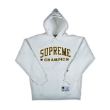 Supreme X Champion Hoodie Sweatshirt White