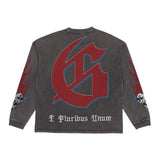 Godspeed Checkmate Long Sleeve Tee Grey Wash