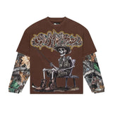 Godspeed Gone Fishing Layered Tee Brown