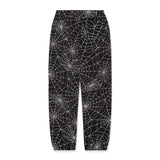 Sp5der Embroidered Black AOP Sweatpants