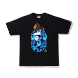 BAPE Flame Milo On Big Ape T-shirt Black/Blue