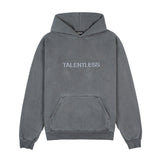 Talentless Heavyweight Circle Logo Embroidered Hoodie Steel Grey