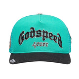Godspeed Forever Trucker Hat Turquoise Black
