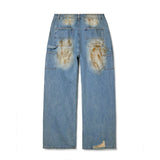 Vale Forever Collage Painter Pants Blue Denim