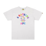 BAPE ABC Rainbow College Tee White
