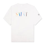 Saint Michael Rainbow Short Sleeve White Tee