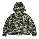 Saint Vanity Green Camo Nylon Hooded Jacket