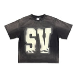 Saint Vanity SV Logo Tee Faded Black