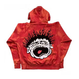 Hellstar Records Orange Red Tie Dye Hoodie Unreleased