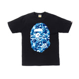 BAPE Blue Camo Big Ape Head Tee 'Black'