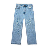 Revenge Spider Web Denim Jeans Indigo