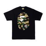 BAPE 1st Camo Big Ape Head Tee Black Yellow