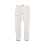 PURPLE BRAND Optic White Paint Blowout Jeans