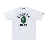 BAPE x Undefeated College Tee White