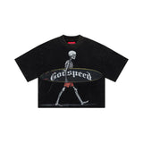 Godspeed Surf Day Tee Cropped Black Wash