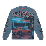 Godspeed Pit Stop Long Sleeve Tee Blue Wash