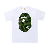 BAPE Color Camo Big Ape Head Tee White/Green