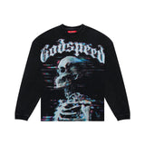 Godspeed Glitchy Long Sleeve Tee Black