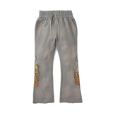 Who Decides War Faded Flame Glass Grey Sweatpants