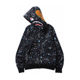 BAPE Relaxed Space Camo Full Zip Hoodie Black