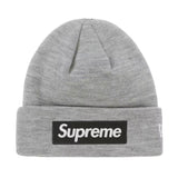 Supreme New Era Box Logo Beanie (FW22) Heather Grey