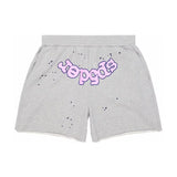 Sp5der OG Web Logo Sweat Shorts Heather Grey