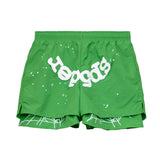 Sp5der OG Web Double Layer Shorts Green