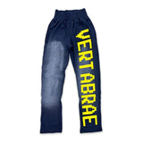 Vertabrae Sweatpants Navy Yellow