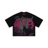 Godspeed Westworld Tee Cropped Black Wash