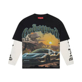 Godspeed Sunset Drift Layered T-Shirts Black Wash