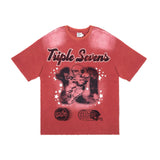 Triple Sevens Football Red Tee