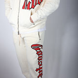 Godspeed Cream Red Sweatsuit Hoodie & Sweatpants Set