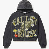 Vale Forever Midnight Garden Zip Up Hoodie Black