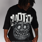 Mixed Emotions Monster Cropped Black Tee
