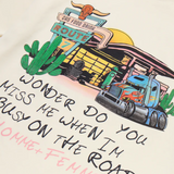 Homme Femme Truck Stop Tee Cream