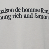 Homme Femme Destroyed Maison Tee White