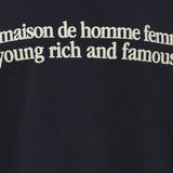 Homme Femme Destroyed Maison Tee Black