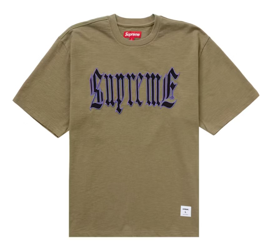 Supreme Old English S/S Top (SS24) Olive