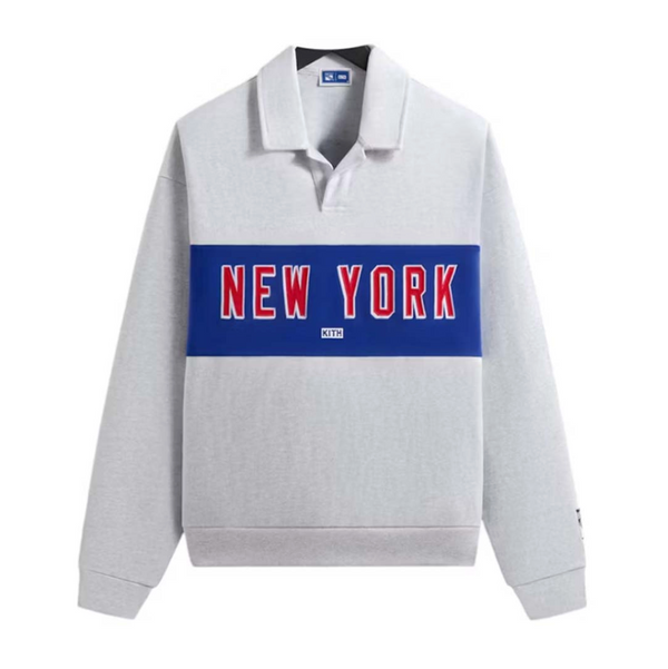 Kith x New York Rangers Nelson Rugby Light Heather Grey