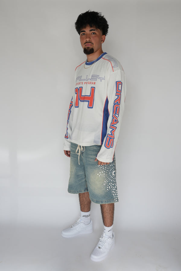 Vale Forever Air Force Thermal Tee 'White/Blue'