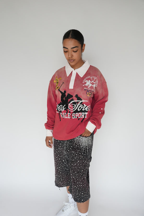 Vale Forever Rockefeller Long Sleeve Rugby Red