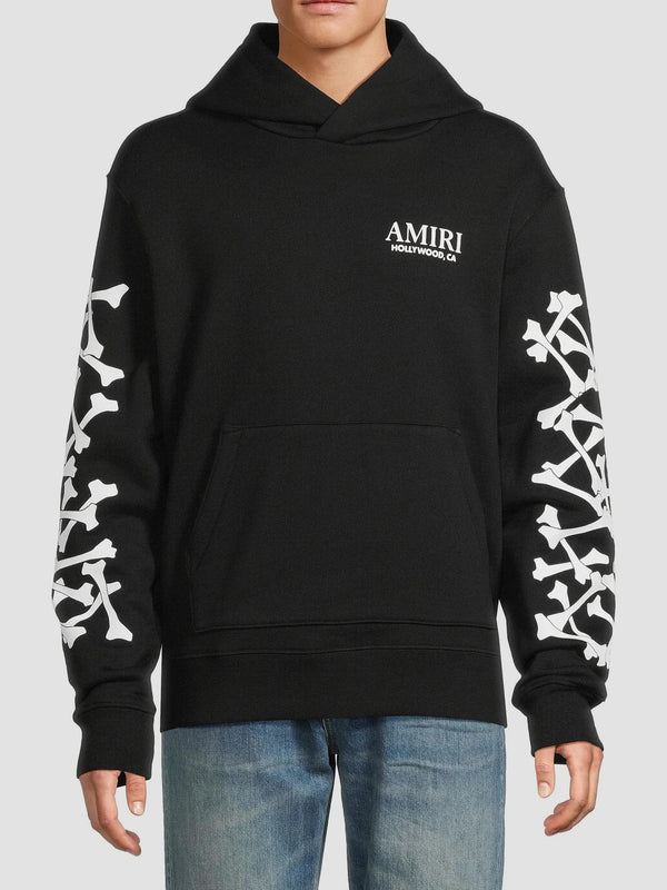 Amiri Bones Stacked Hoodie Black by Amiri - NWAHYPE No.1 for streetwear Hoodies in USA