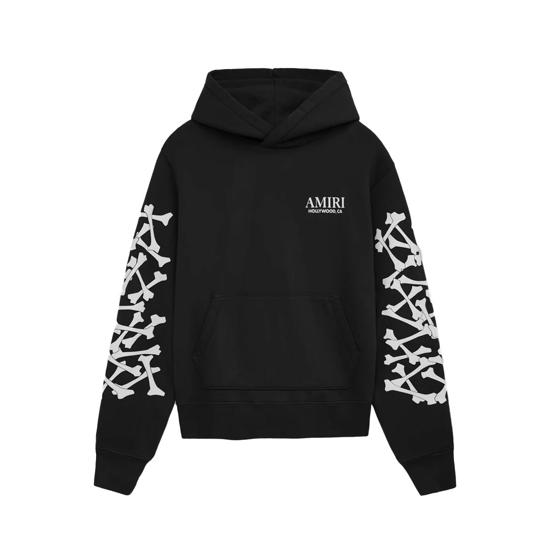 Amiri Bones Stacked Hoodie Black by Amiri - NWAHype 1 for streetwear Hoodies in USA