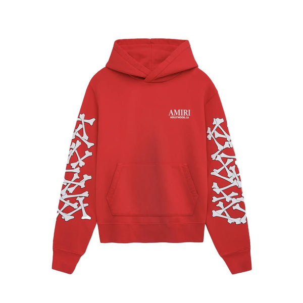 Amiri Bones Stacked Hoodie Red – NWAHYPE