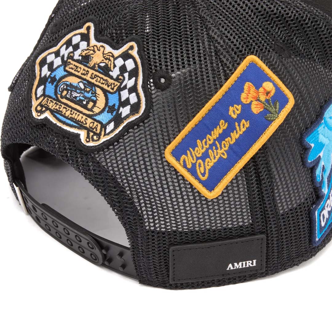 Amiri Station Patch Trucker Hat Black by Amiri - NWAHYPE No.1 for streetwear Hats in USA