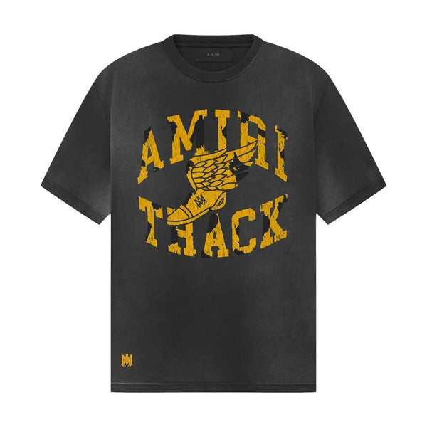 Amiri Track Tee 'Faded Black' by Amiri - NWAHYPE No.1 for streetwear T-Shirts in USA