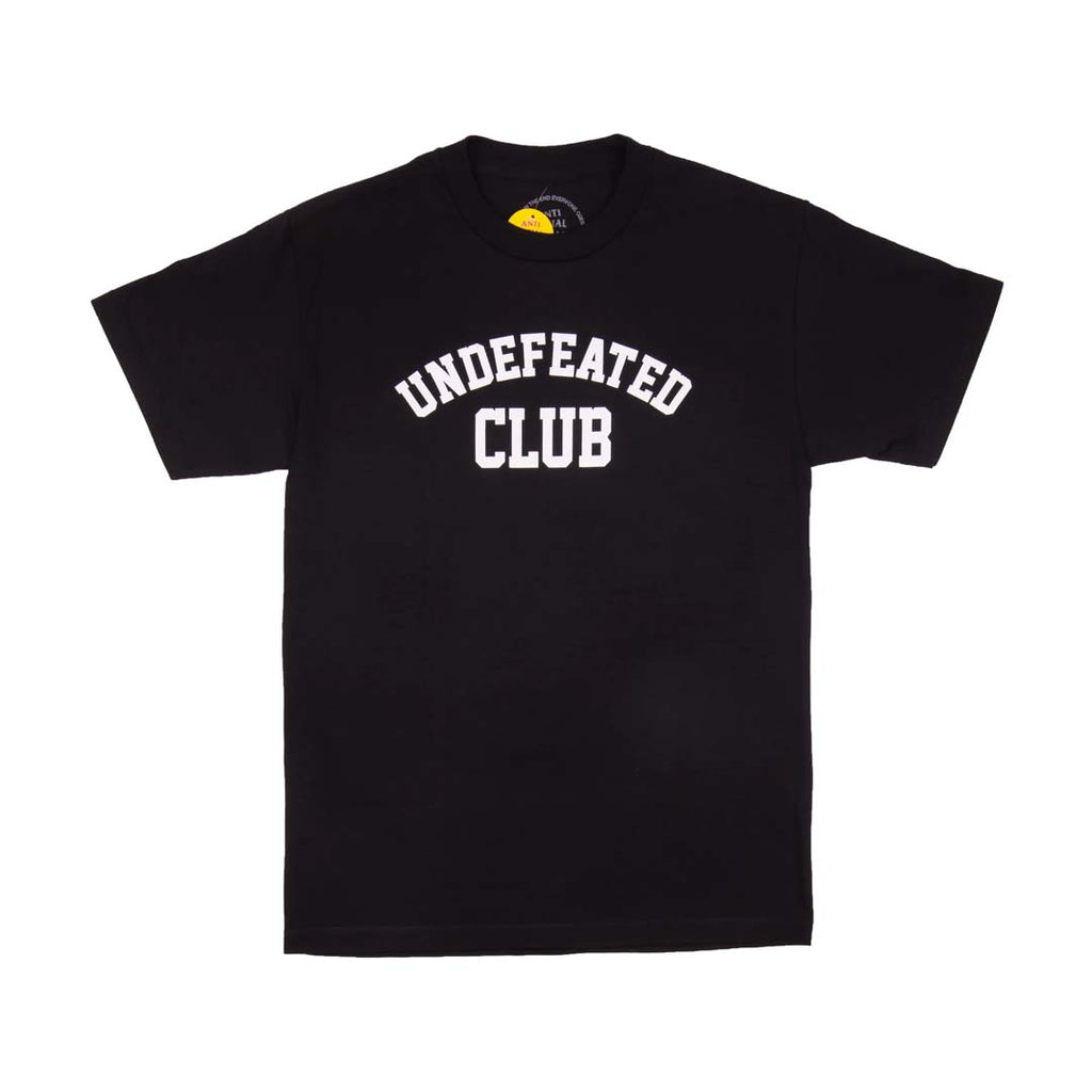 Anti Social Social Club Black Undefeated Club Tee by Anti Social Social Club - NWAHYPE No.1 for streetwear T-Shirts in USA
