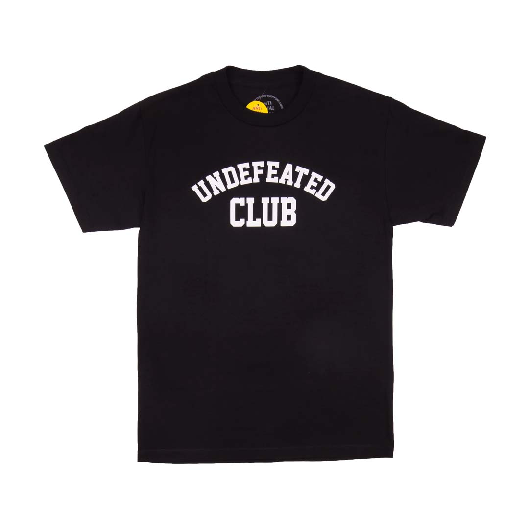 Anti Social Social Club Black Undefeated Club Tee by Anti Social Social Club - NWAHYPE No.1 for streetwear T-Shirts in USA