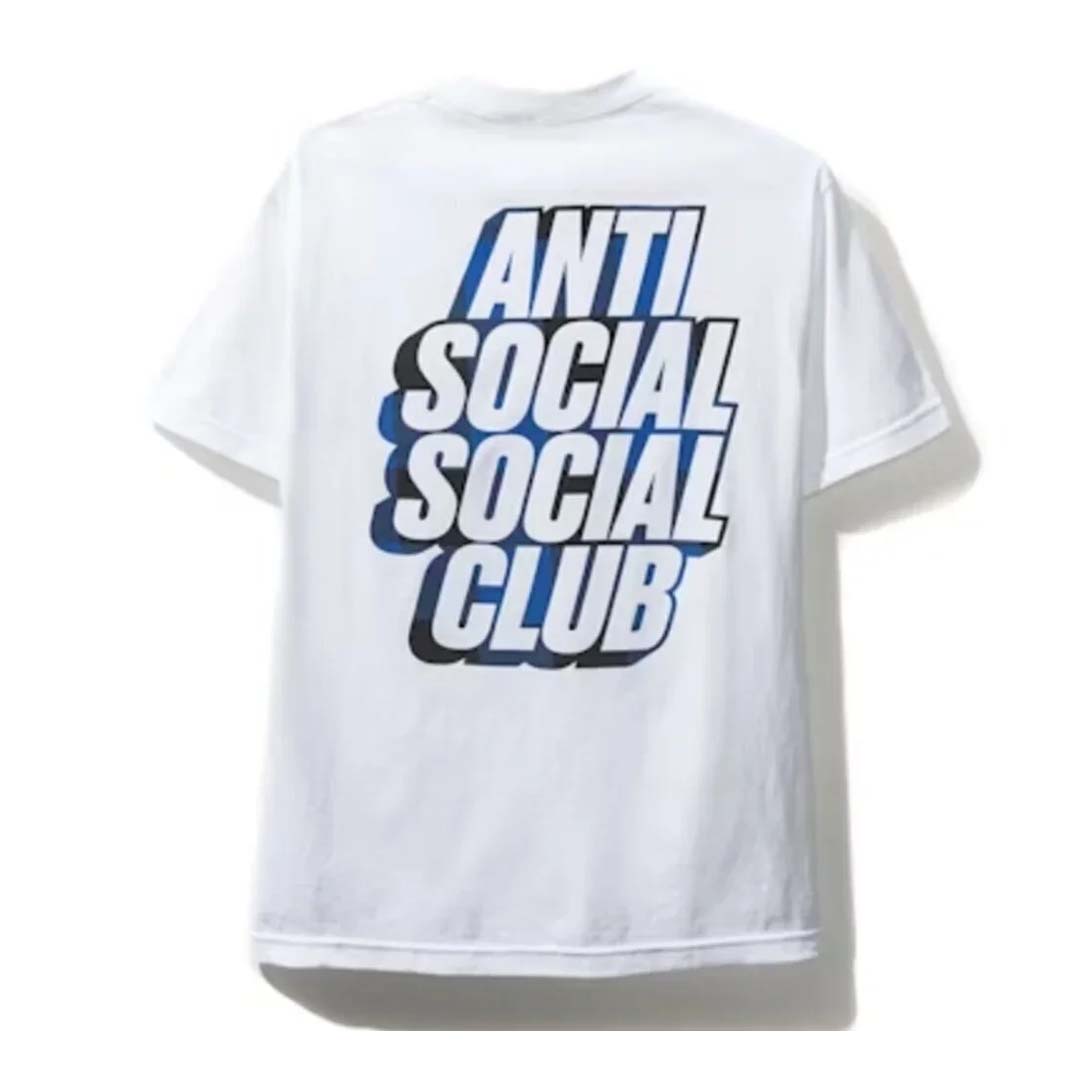 Anti Social Social Club Blocked Plaid White Blue Tee by Anti Social Social Club - NWAHYPE No.1 for streetwear T-Shirts in USA