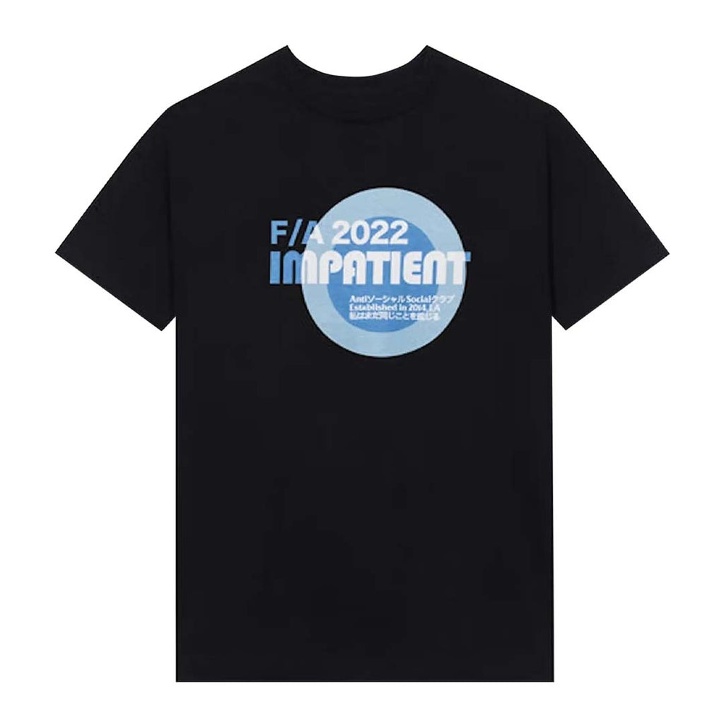 Anti Social Social Club Impatient Tee 'Black' by Anti Social Social Club - NWAHype No.1 for streetwear T-Shirts in USA